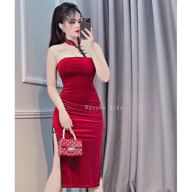 ĐẦM BODY NHUNG SIÊU ĐẸP