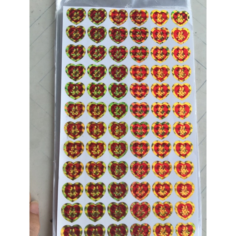 72 tem chữ hỷ dán trầu cau, bánh phu thê, trà bánh cưới