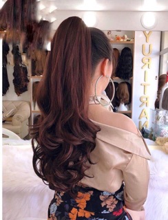 Tóc giả nữ đẹp ngoặm lửng ❤️FREESHIP❤️ ngoặm xoăn phồng lửng , mã p103