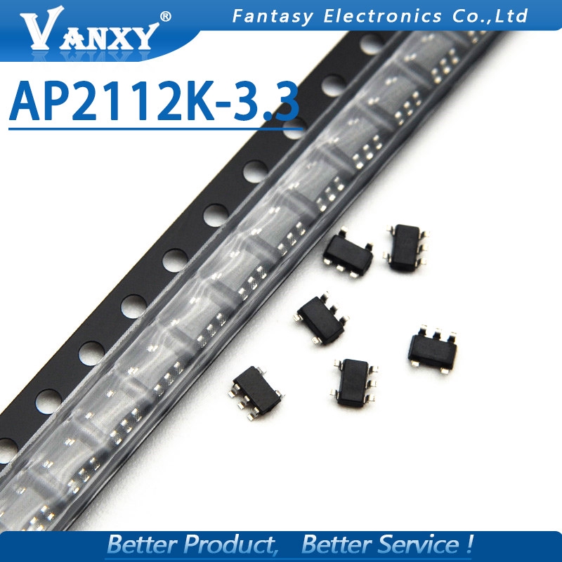 Set 10 Linh Kiện Điện Tử AP2112K-3.3 Sot23-5 AP2112K-3.3Trg1 3.3V 0.6A Sot25 2112 AP2112 AP2113K AP2112-3.3 | BigBuy360 - bigbuy360.vn