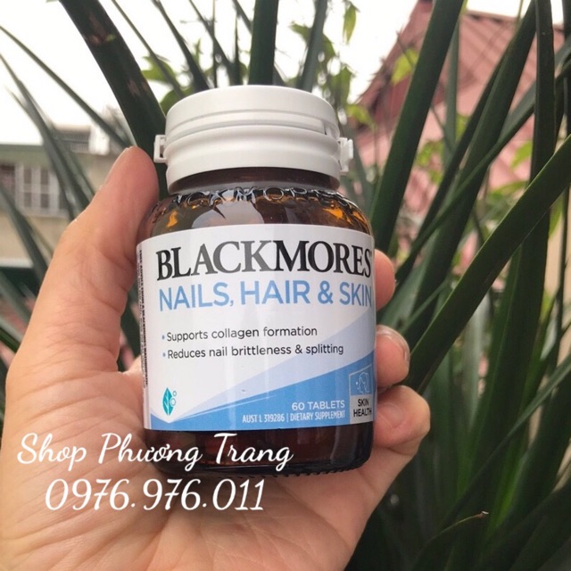 Viên uống da tóc móng skin hair nail Blackmores 60 viên Úc