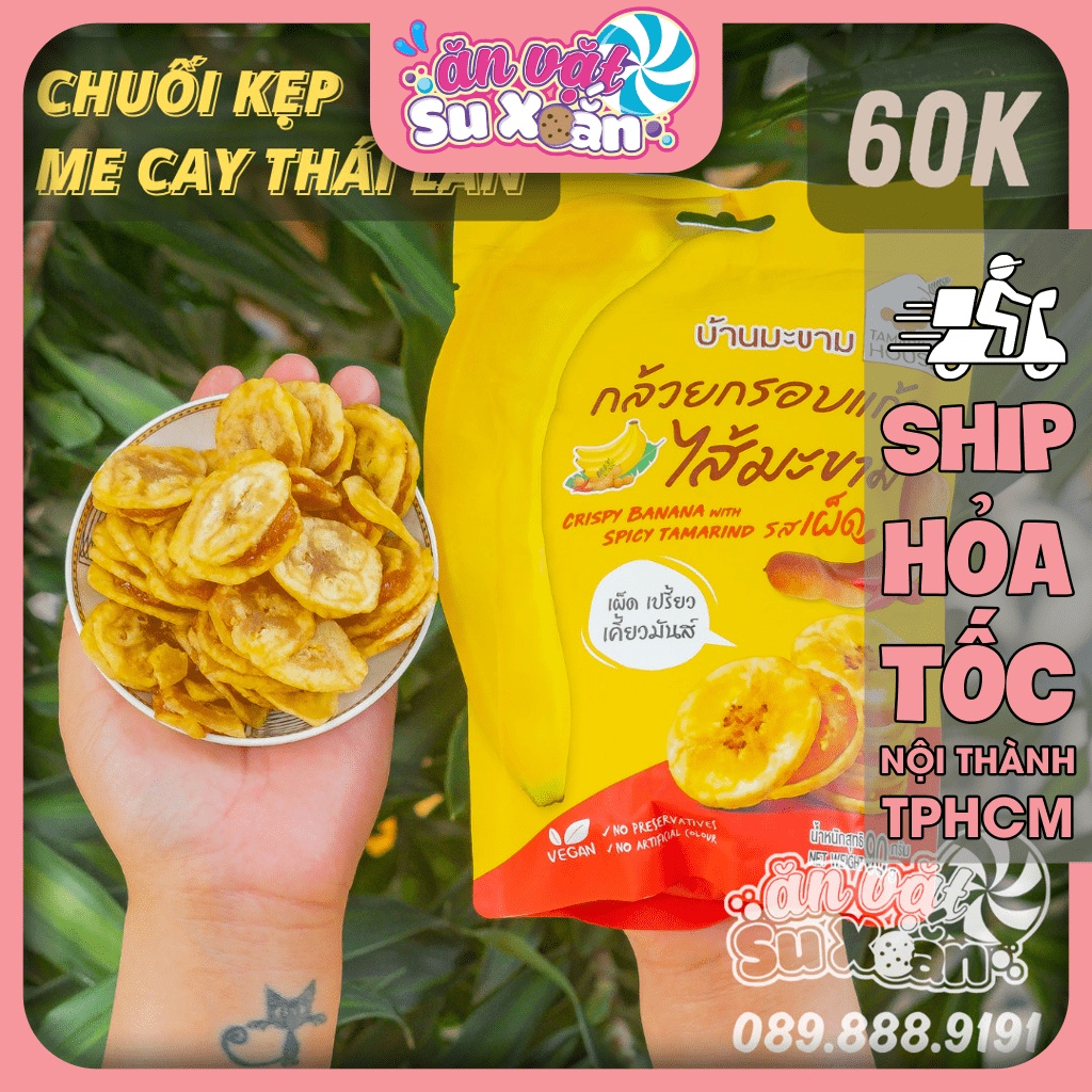 Chuối kẹp Me - Khoai Môn Ăn Vặt Su Xoắn