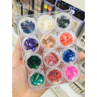 Sỏi đủ màu set 12 hủ