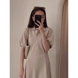 VÁY POLO CHIẾT EO DÁNG DÀI Basic (có ẢNH THẬT hàng sẵn)