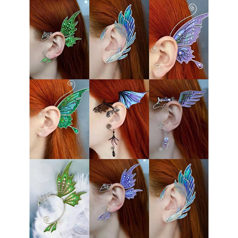 Bông Tai Cánh Bướm Rồng Phong Cách Retro Sáng Tạo Cho Nữ