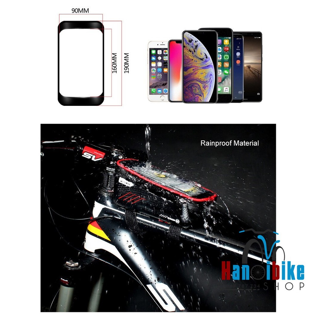 Túi khung đơn trên xe đạp Wildman dùng được điện thoại