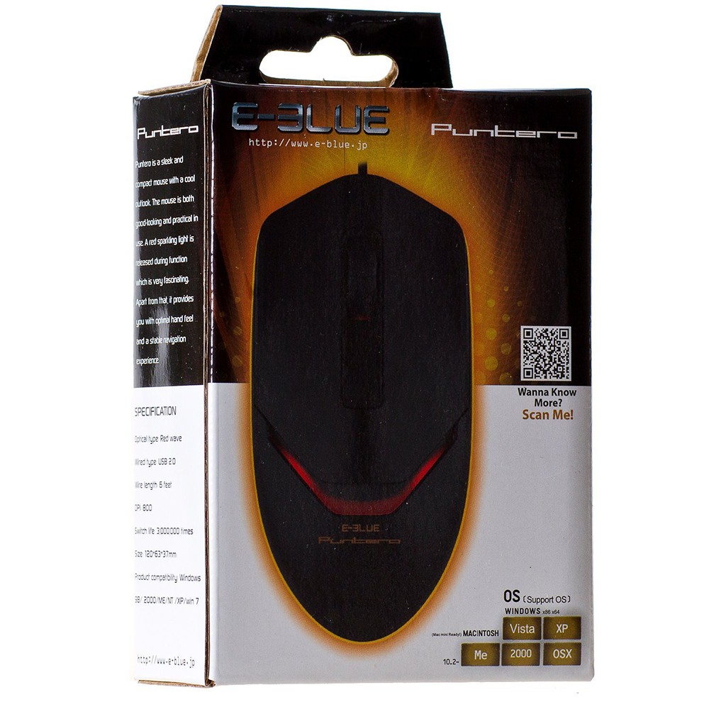 Chuột Mouse có dây E-Blue EMS 146BK/146PRO. Dùng cổng USB. Vi Tính Quốc Duy