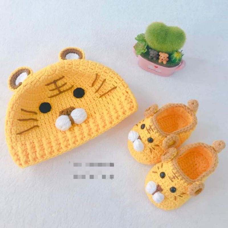 Mũ len hình Trâu , Hổ ngộ nghĩnh cho bé