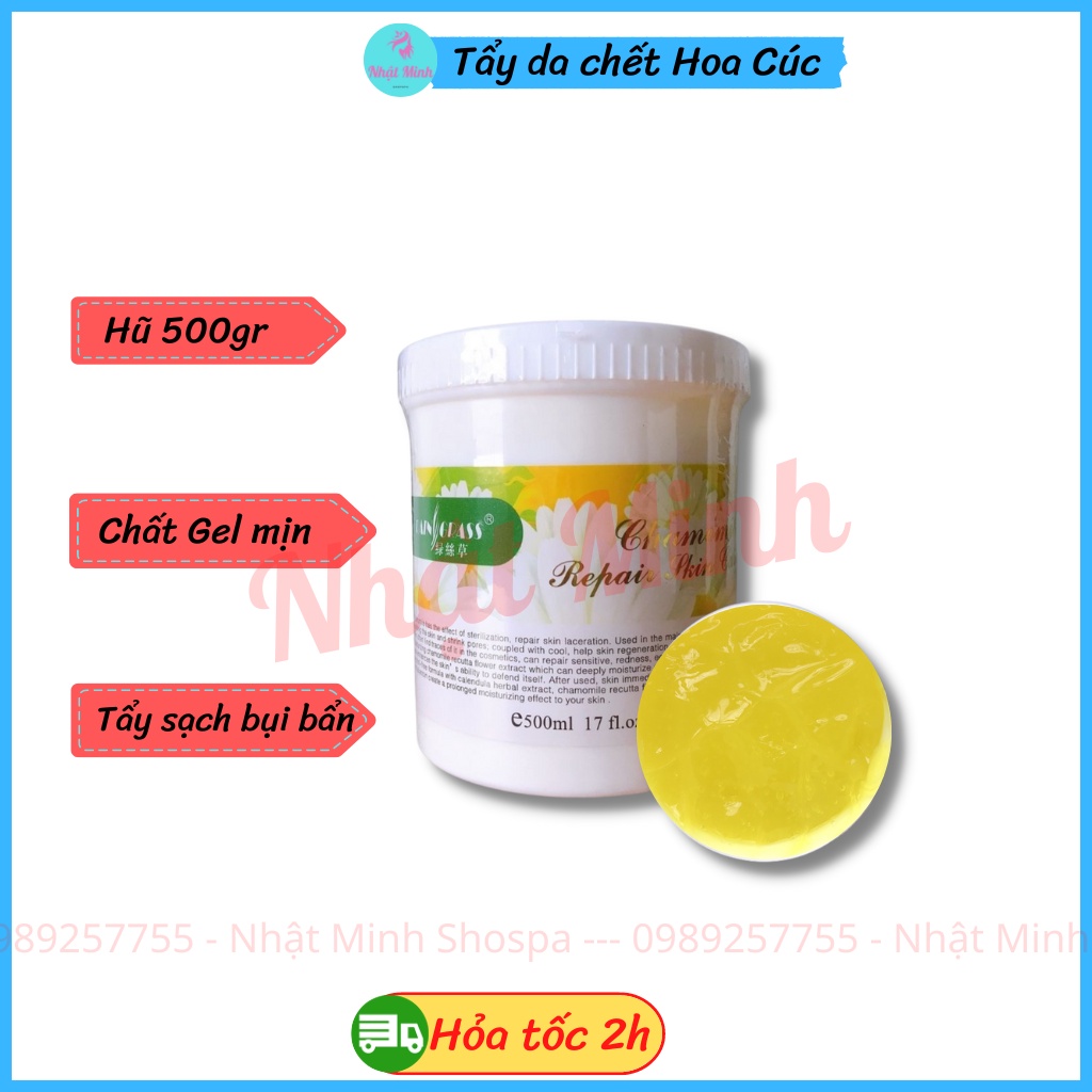 Tẩy da chết mặt Hoa Cúc 500g | Tẩy da chết hoa cúc hũ 500g cho spa