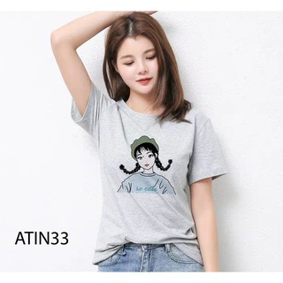 ÁO THUN IN HÌNH CÔ GÁI ATIN33