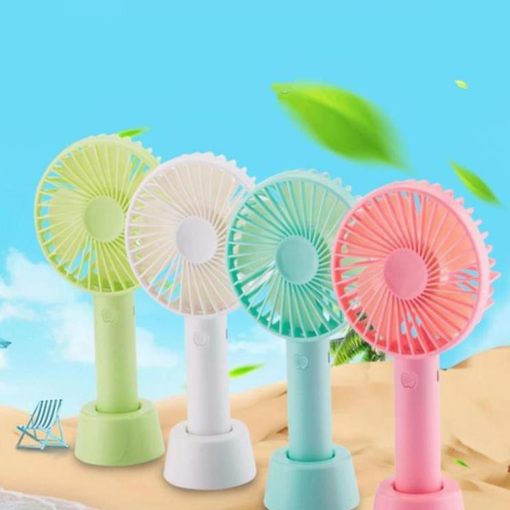 Quạt Mini Cầm Tay Cute Có Đế