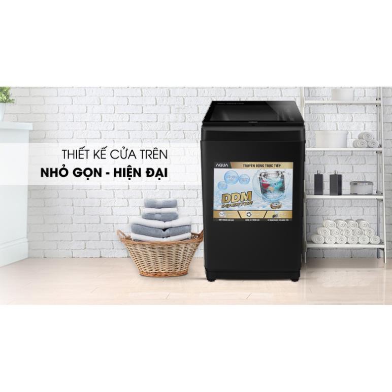 [ VẬN CHUYỂN MIỄN PHÍ KHU VỰC HÀ NỘI ]  Máy giặt Aqua cửa trên 9kg ( bạc ) AQW-D90CT.S