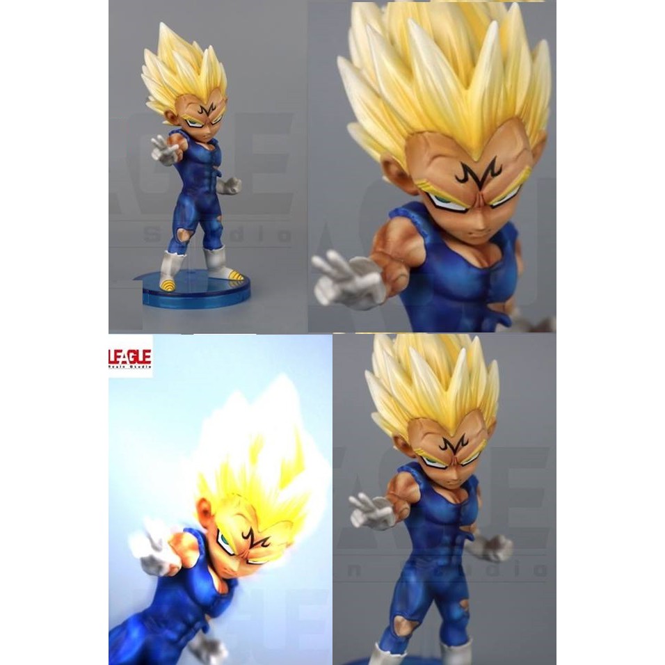 Mô hình Dragonball Resin chính hãng LEAGUE - Goku ssj2 & Vegeta majin WCF