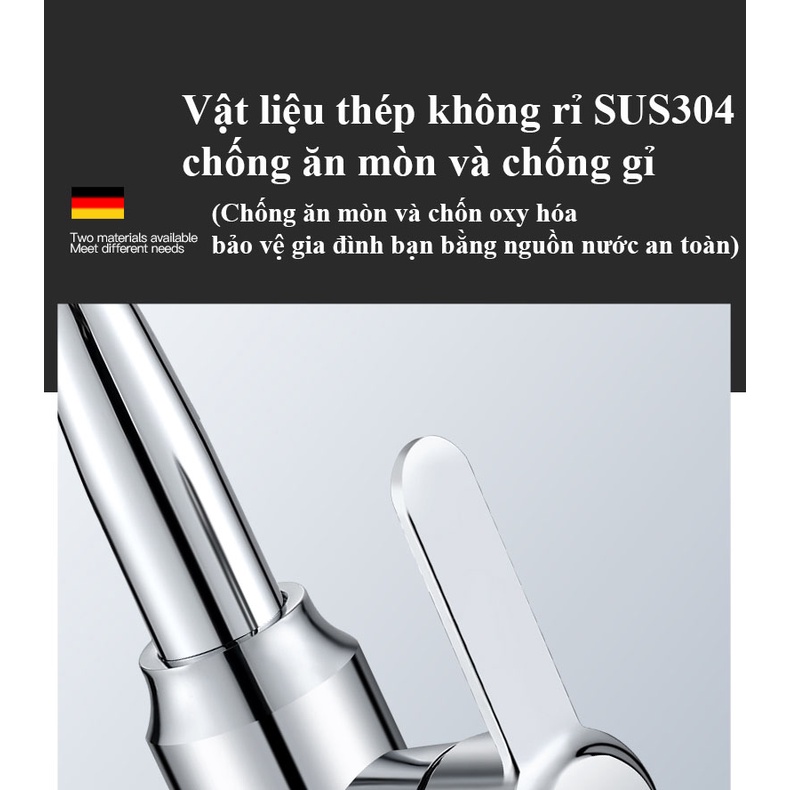 Vòi rửa chén bát Schmidt loại lò xo đầu loa chất liệu Inox SUS304 dòng cao cấp- Hàng chính hãng
