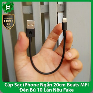 Cáp Sạc iPhone Ngắn 20cm Beats Chính Hãng Chuẩn MFI