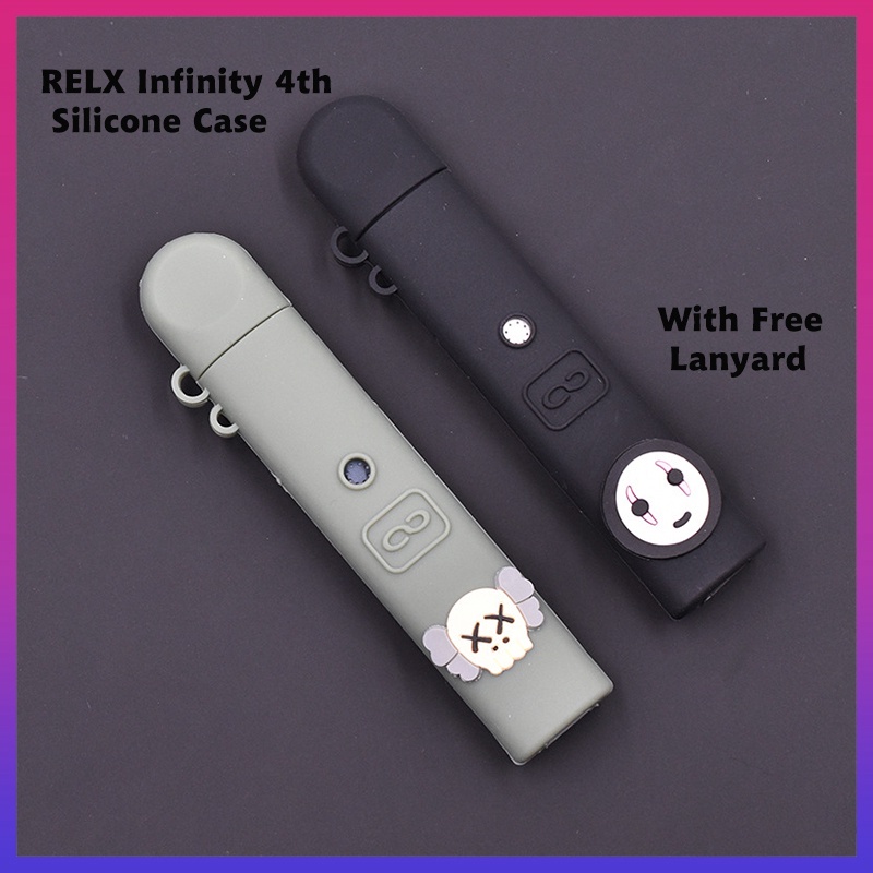 Vỏ Bảo Vệ Chất Liệu Silicon Nắp Nam Châm SAIGONPODCOM Relx4 Infinity Tặng Kèm Dây Đeo Miễn Phí