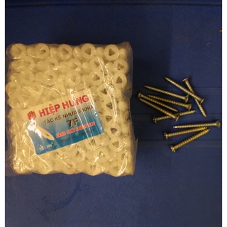 combo 10 tắc kê nhựa + vít đủ size ( số 2,3,4,5,6,7,8,9 )