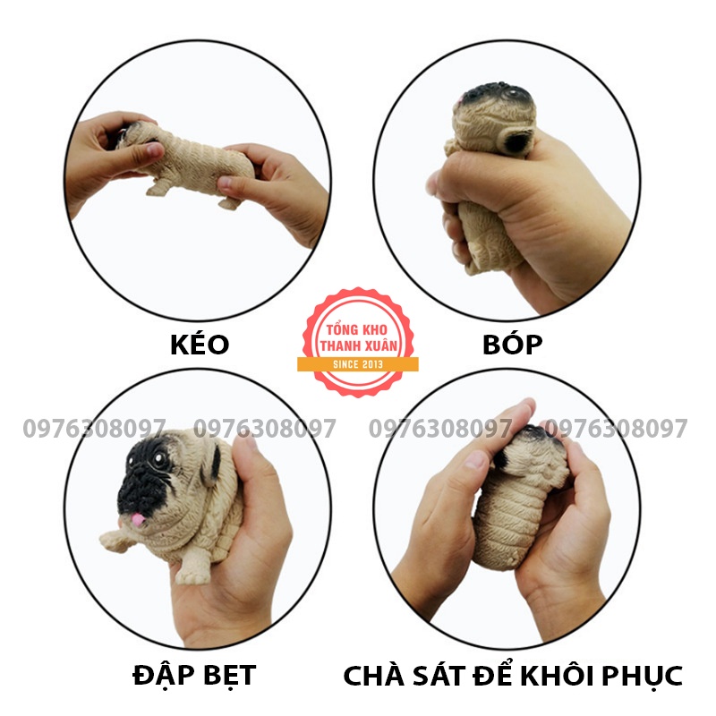 Đồ Chơi Con Chó  Xả Stress - Chó Dẻo Bóp Mềm Chất Liệu TPR Co Giãn Đàn Hồi Ngộ Nghĩnh Giải Tỏa Căng Thẳng Mệt Mỏi