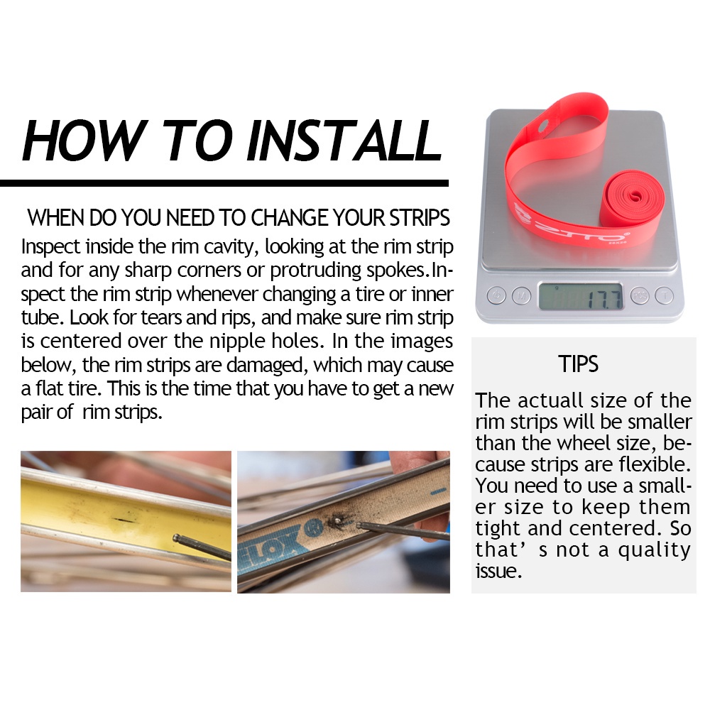 1 Cặp Băng Quấn Vành Xe Đạp MTB Bằng PVC Cho Xe Đạp 20 24 26 27.5 29 Inch 700c