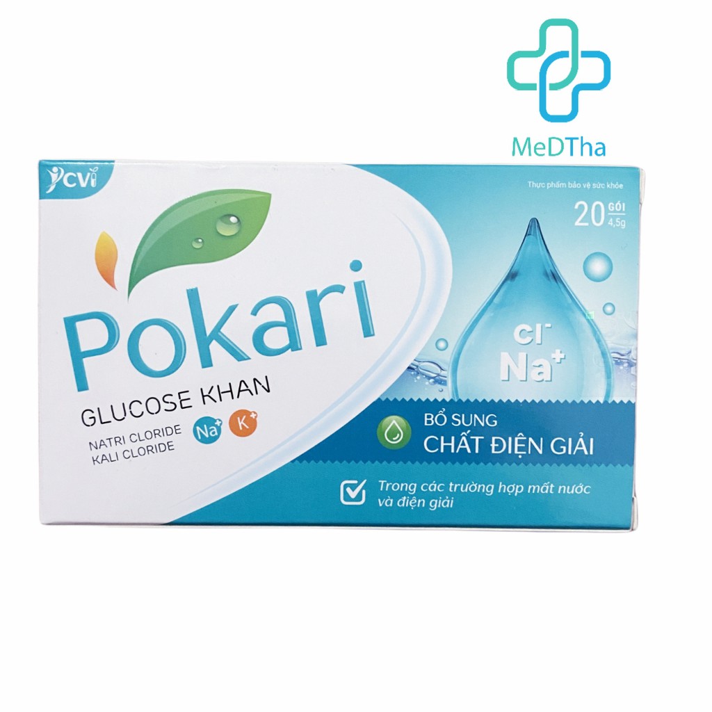 Bột bù nước và điện giải Pokari -, Bổ sung điện giải, dùng cho người sốt, mất nước, lao động, thể dục thể thao