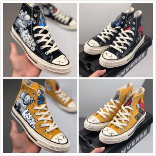 CONVERSE X KAWS X Sesame Street 2.0 Sneakers Thời trang Sneakers Sneakers Đen Giày vải màu vàng 35-44