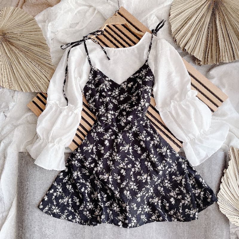 SET ĐẦM YẾM HOA Và ÁO VOAN TRẮNG TAY PHỒNG | BigBuy360 - bigbuy360.vn