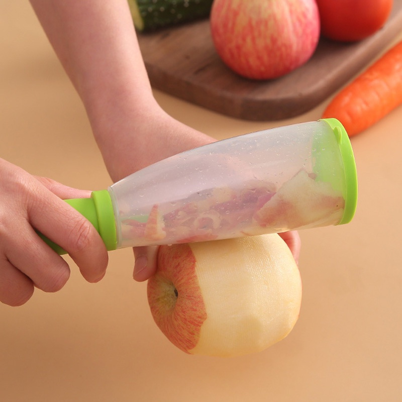 Multi-function Storage Vegetable Skin Scraper/ Manual Fruit Peeler with Non-slip Handle/ Stainless Steel Apple Potato Peeling Supplies/ Kitchen Tool Accessories