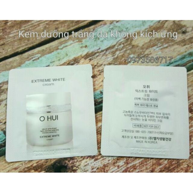Mua 10 tặng 1 - Kem dưỡng trắng da không kích ứng Ohui Extreme White Snow Vitamin - Mini - mỹ phẩm công ty chính hãng