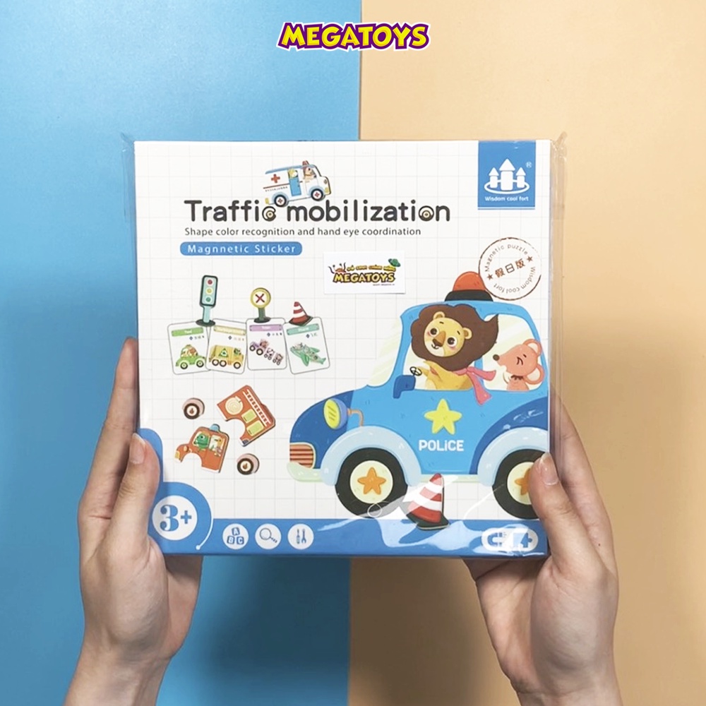 2035 Đồ chơi nam châm Ghép hình phương tiện giao thông 10 chủ đề