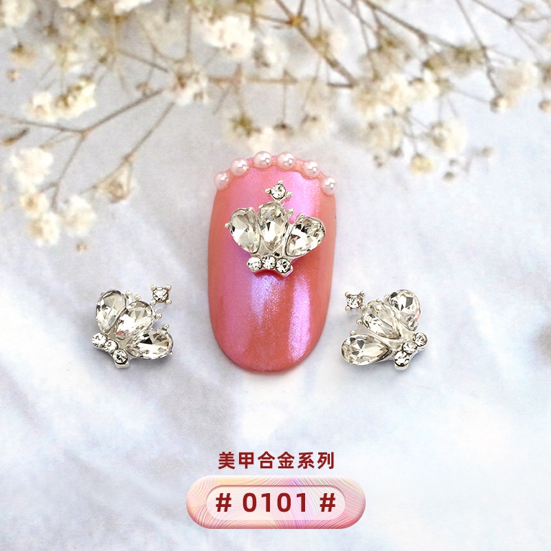 Phụ Kiện Trang Trí Móng Tay Bằng Hợp Kim Phối Đá Opal Thời Trang DIY