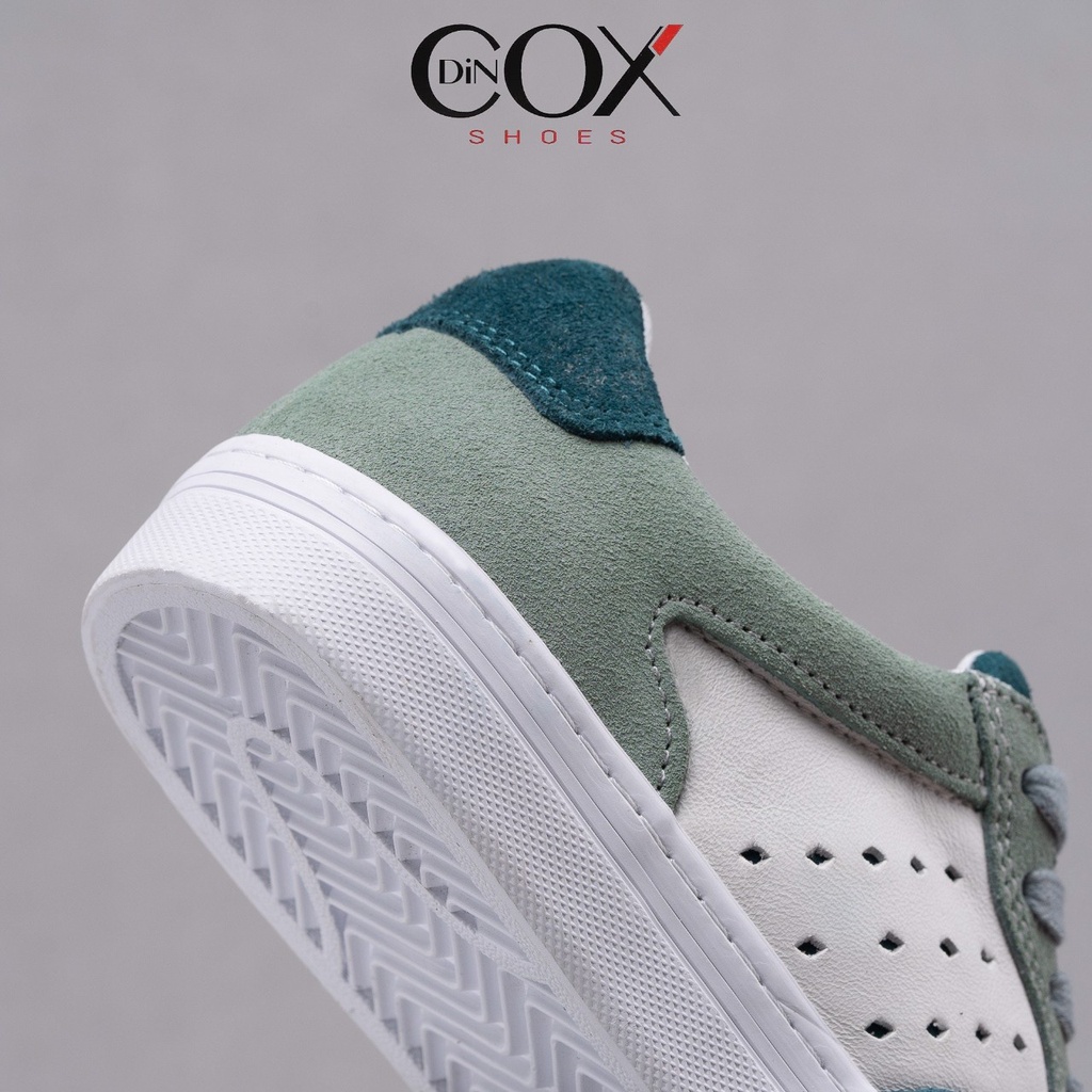 Giày Sneaker Nữ Da Bò DINCOX E03 Green Phong Cách Trẻ Trung