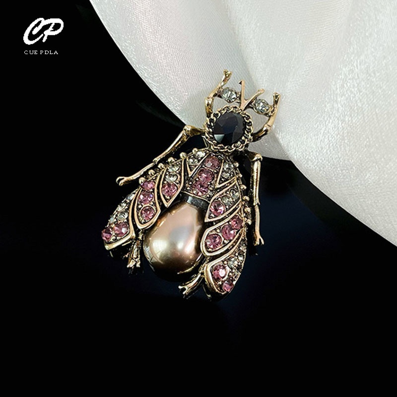 Ghim Cài Áo Hình Con Ong Đính Đá Nhân Tạo Thời Trang