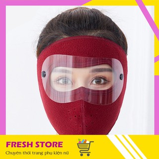 Khẩu Trang Ninja Nin Ja Vải Nỉ Nam Nữ Che Kín Mặt Chống Nóng Chống Bụi Chống Lạnh Có Kính – Freshstore
