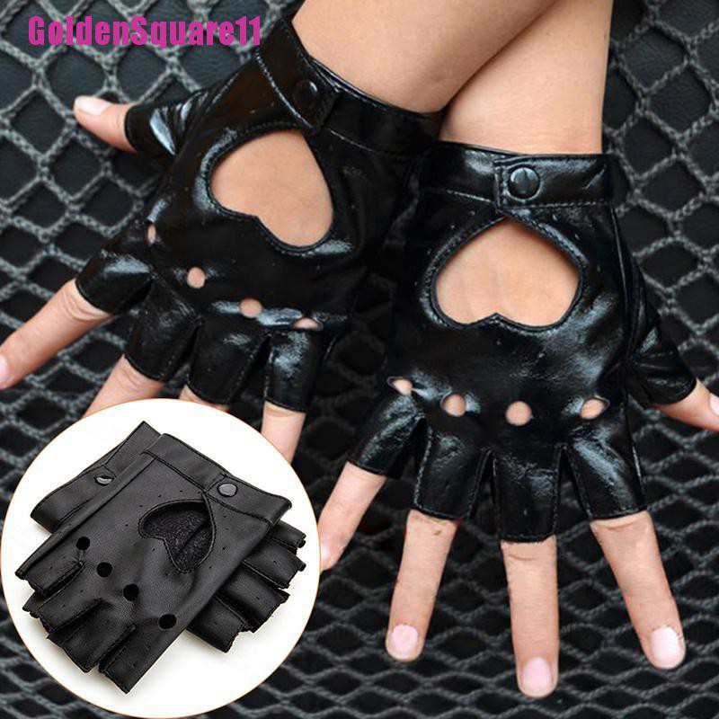[Square] Mới] Găng Tay Da Hở Ngón Dùng Khi Lái Xe / Nhảy Múa