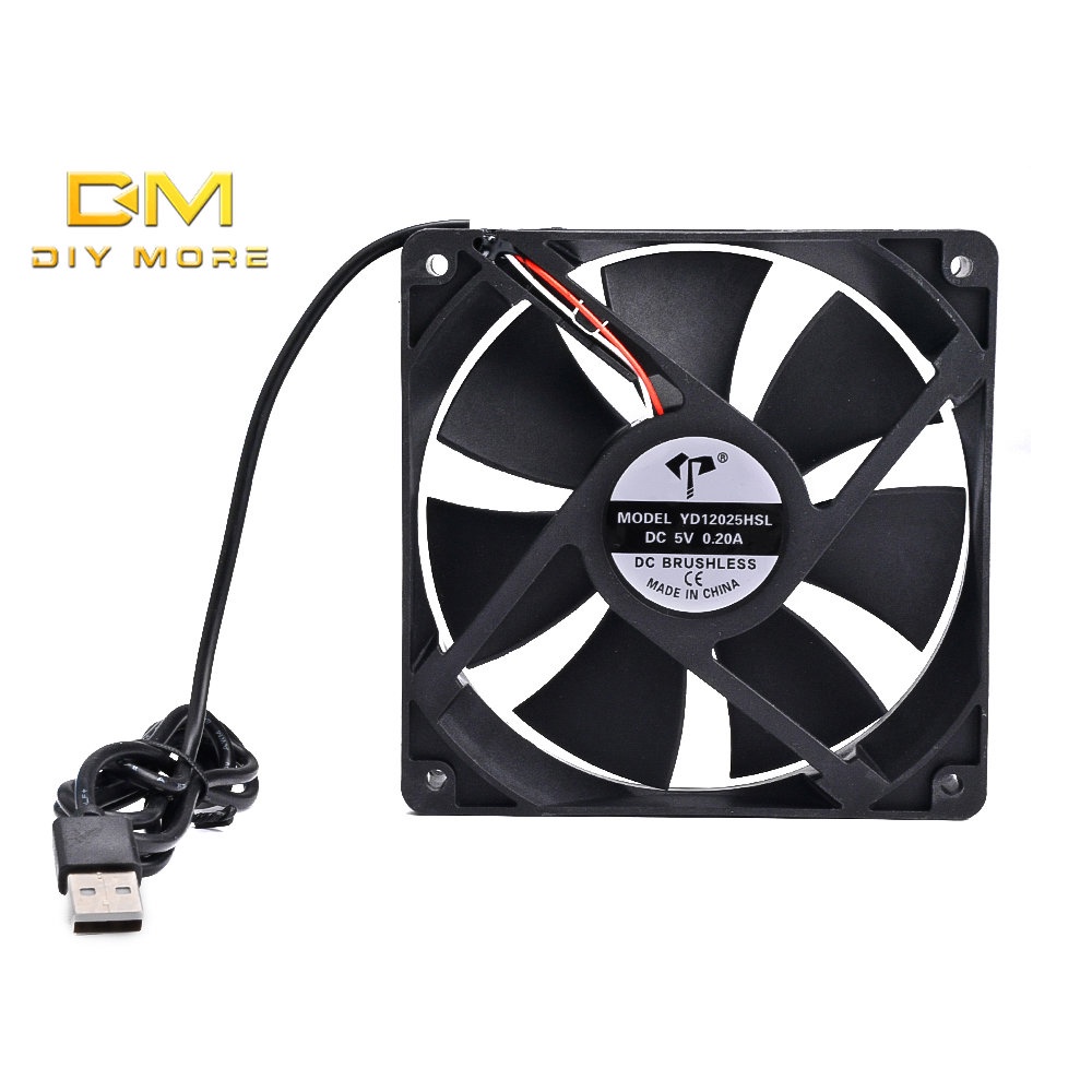 DIYMORE Quạt Hơi Nước 2 Dây 12025 DC5V Đa Dụng Chất Lượng Cao
