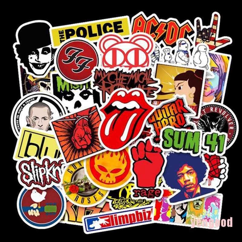 Set 50 miếng dán trang trí họa tiết graffiti dành cho vali ván trượt máy tính xách tay