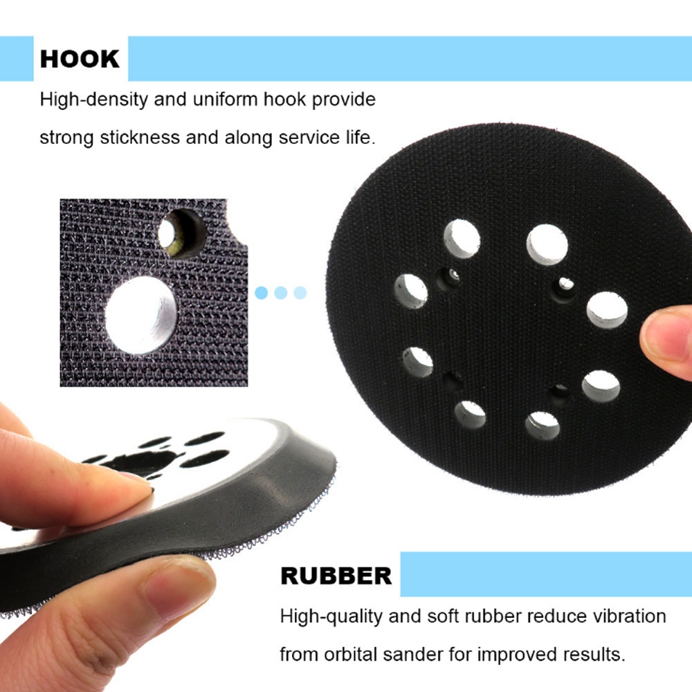 Đĩa chà nhám đánh bóng 5Inch 125MM 8 lỗ 4 bu lông chuyên dụng