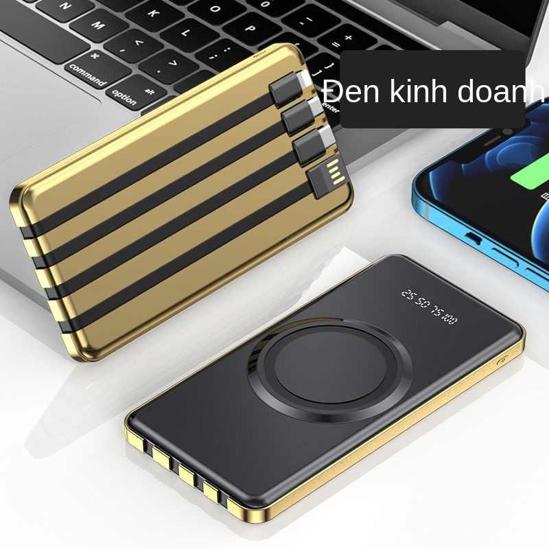 > Pin sạc dự phòng không dây kèm cáp 20 nghìn mAh loại nhỏ dung lượng lớn nhanh và bền sinh viên Huawei Apple chu