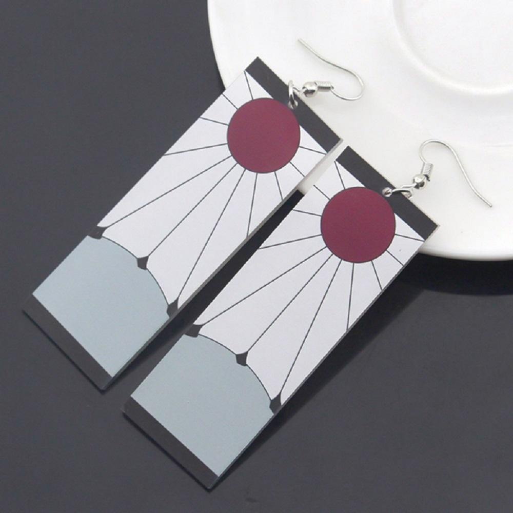 Khuyên Tai Dạng Kẹp Acrylic Hình Bướm Kimetsu No Yaiba Kamado Tanjiro Cho Nữ