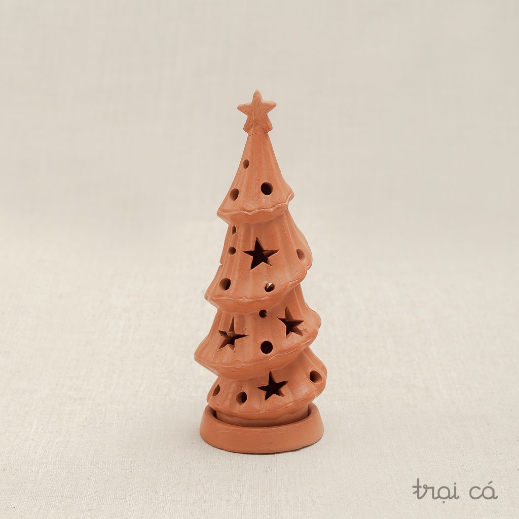 Cây Thông Noel Đất Nung TRẠI CÁ HOME Trang Trí Giáng Sinh