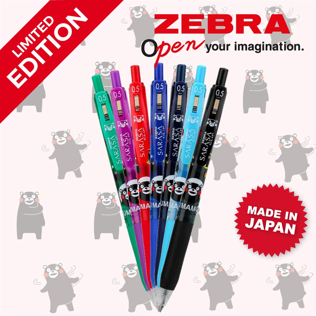 Viết Gel Zebra Sarasa Clip Kumamon - Nhật Bản [Chính hãng]