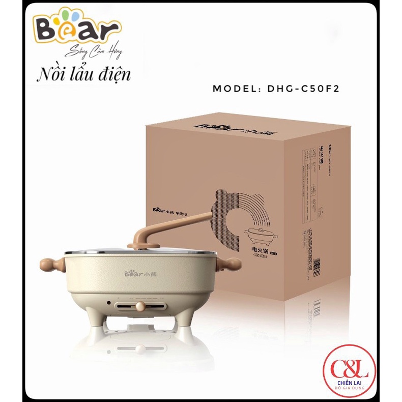 Nồi Lẩu Đa Năng 2 Ngăn Bear Chính Hãng DHG-C50F2