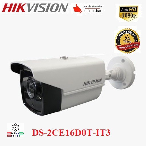 Camera  FullHD1080P hồng ngoại 80m Hikvision DS-2CE16D0T-IT5 2.0 MP - Hàng chính hãng