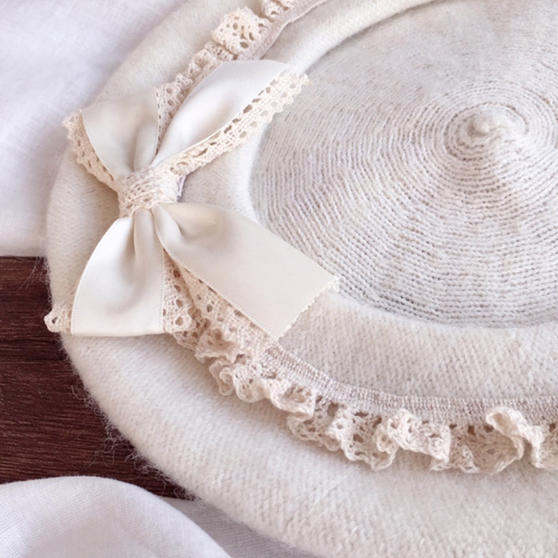 Mũ Nồi Lông Màu Trơn Bảo Vệ Tai Kiểu Pháp Cổ Điển Dành Cho Nữ