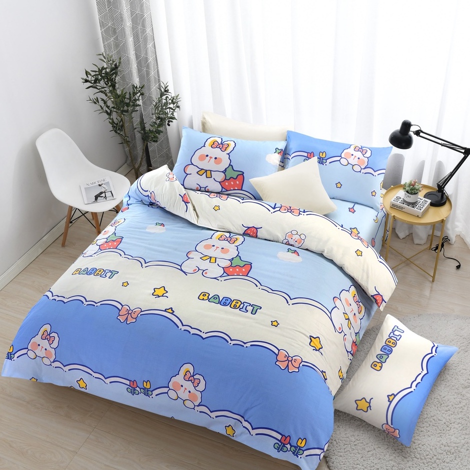 Bộ chăn ga áo gối Cotton AT Super Star 1m6x2m 1m8x2m +30cm
