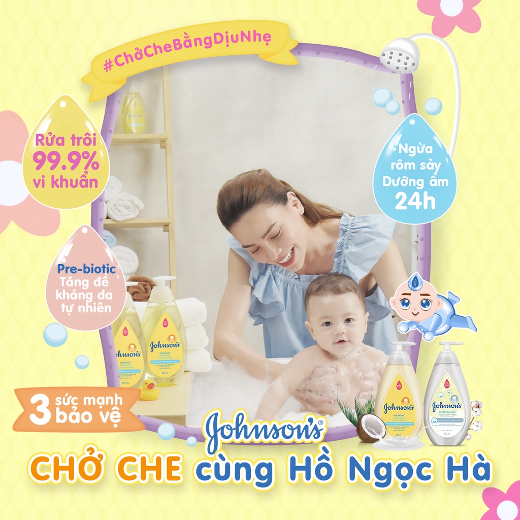 Sữa tắm cho bé Johnson's chứa sữa và gạo 200ml/500ml