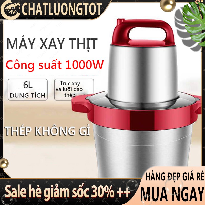 [Mã ELHA22 giảm 5% đơn 300K] Máy xay thịt 6 Lít máy xay rau củ thịt inox thép không gỉ Máy xay Nồi xay FU66R