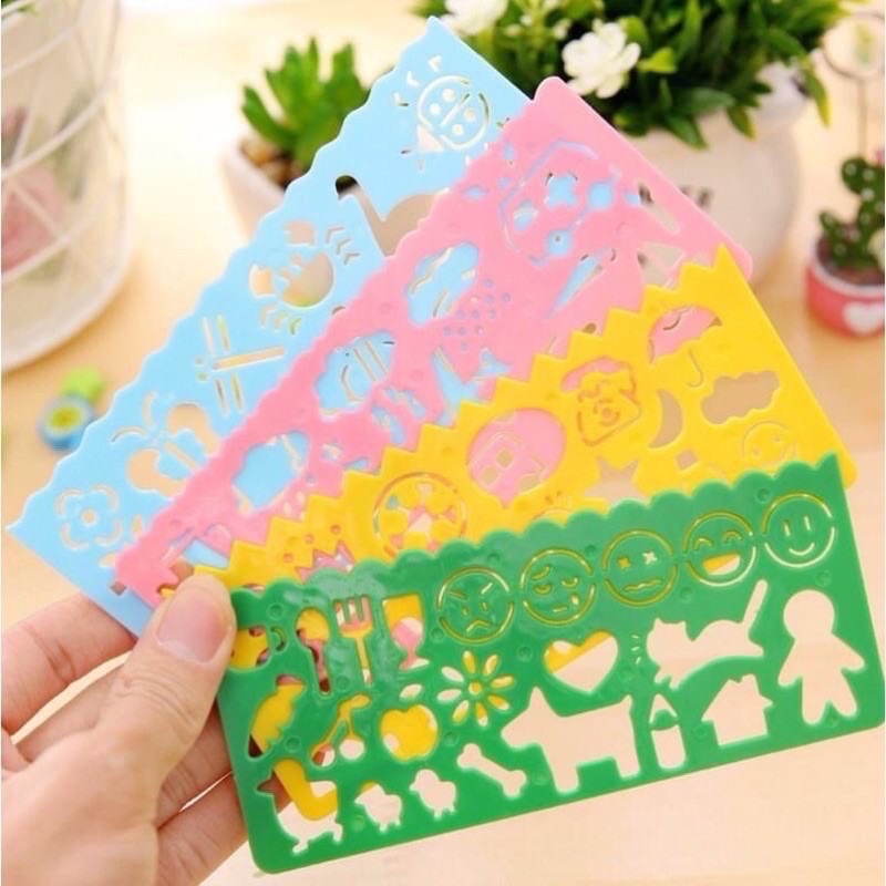 ❤️ Thước tập vẽ nhiều hình ngỗ nghĩnh đáng yêu cho bé
