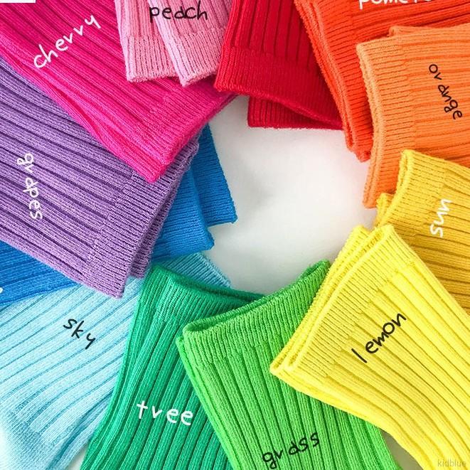 Set 3 cặp vớ cotton phối màu trơn xinh xắn dành cho bé