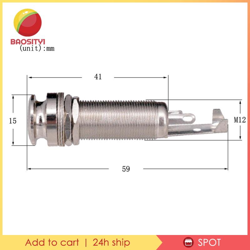 [Baosity1] Phụ Kiện Dây Nối Đầu Ra Hình Trụ Bằng Đồng Cho Đàn Guitar Điện